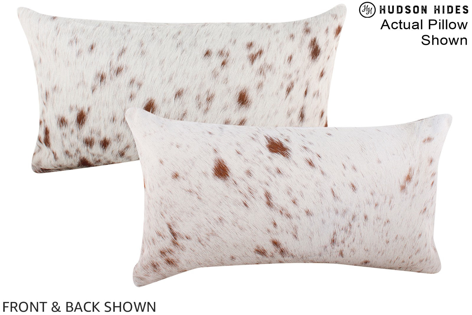 Salt and Pepper Brown Cowhide Pillow #A16189
