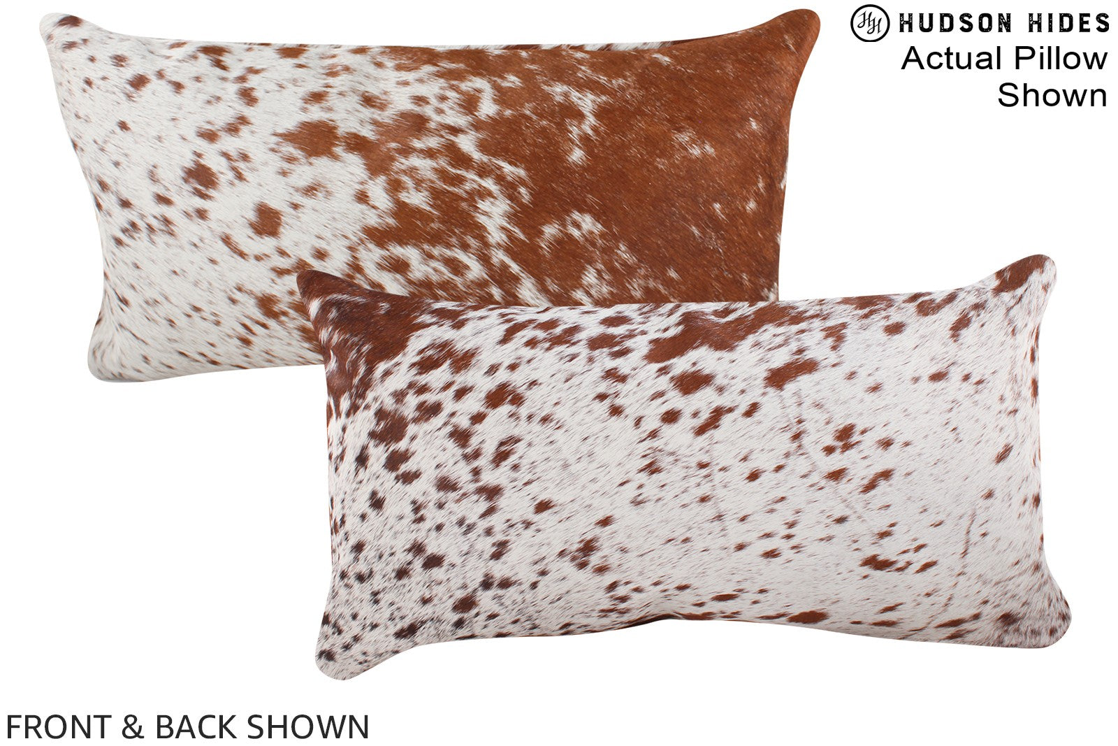 Salt and Pepper Brown Cowhide Pillow #A16190