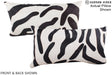 Zebra 12"x22" Brazilian Cowhide Pillow #A16201 by Hudson Hides