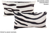 Zebra 12"x22" Brazilian Cowhide Pillow #A16206 by Hudson Hides