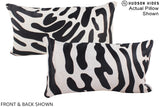 Zebra 12"x22" Brazilian Cowhide Pillow #A16210 by Hudson Hides