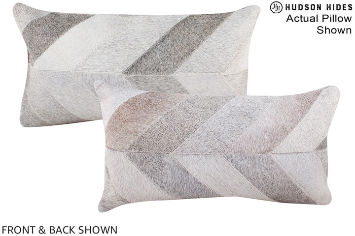 Patchwork 12"x22" Brazilian Cowhide Pillow #A16211 by Hudson Hides