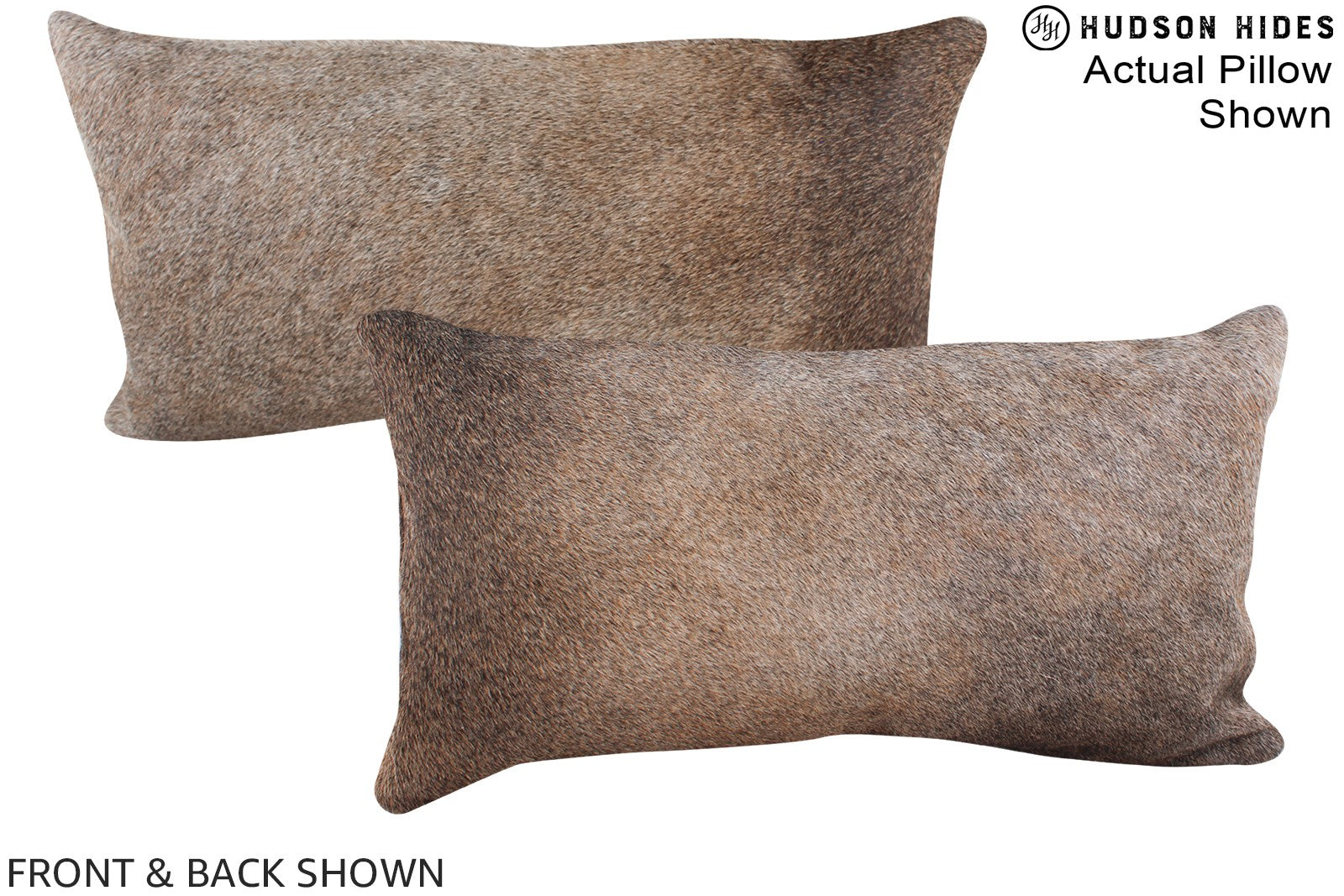 Grey with Beige Cowhide Pillow #A16212