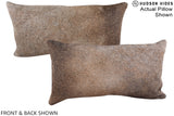 Grey with Beige 12"x22" Brazilian Cowhide Pillow #A16212 by Hudson Hides