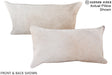 Grey with Beige 12"x22" Brazilian Cowhide Pillow #A16216 by Hudson Hides