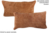 Solid Brown 12"x22" Brazilian Cowhide Pillow #A16217 by Hudson Hides