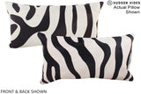 Zebra 12"x22" Brazilian Cowhide Pillow #A16219 by Hudson Hides