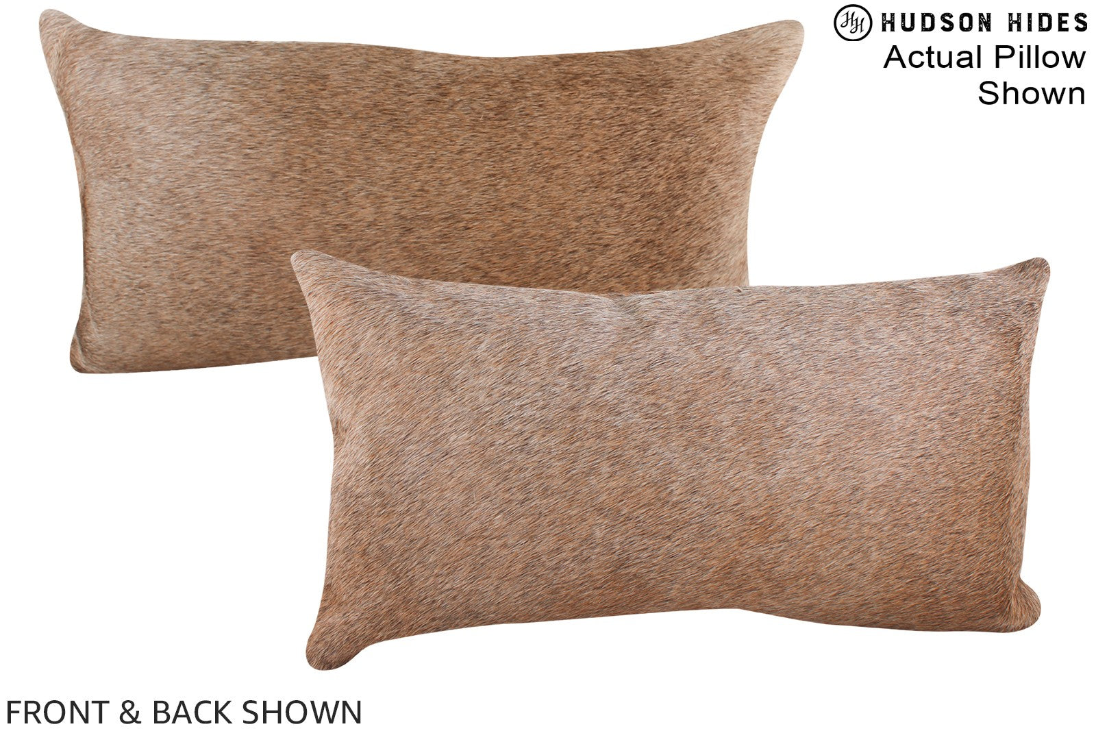 Grey with Beige Cowhide Pillow #A16224
