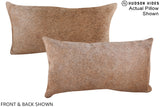 Grey with Beige 12"x22" Brazilian Cowhide Pillow #A16224 by Hudson Hides