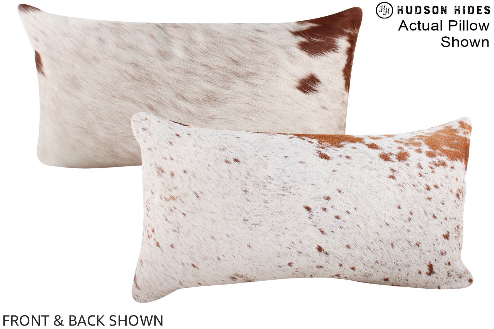 Salt and Pepper Brown Cowhide Pillow #A16226