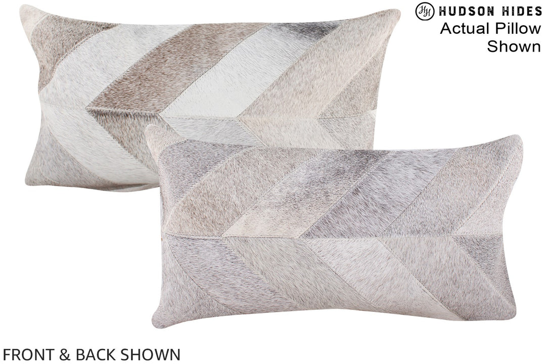 Patchwork 12"x22" Brazilian Cowhide Pillow #A16228 by Hudson Hides