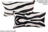 Zebra 12"x22" Brazilian Cowhide Pillow #A16232 by Hudson Hides