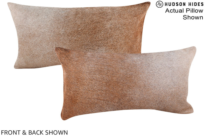 Grey with Beige 12"x22" Brazilian Cowhide Pillow #A16234 by Hudson Hides