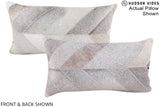 Patchwork 12"x22" Brazilian Cowhide Pillow #A16241 by Hudson Hides