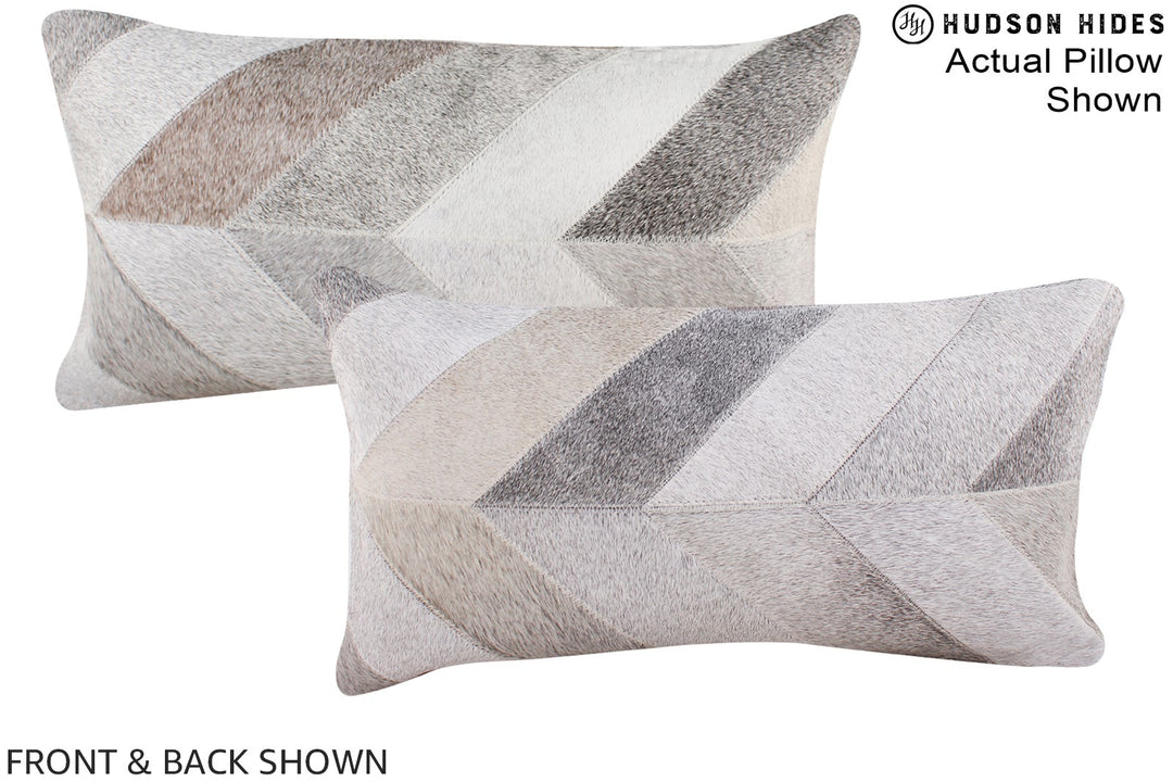 Patchwork 12"x22" Brazilian Cowhide Pillow #A16245 by Hudson Hides