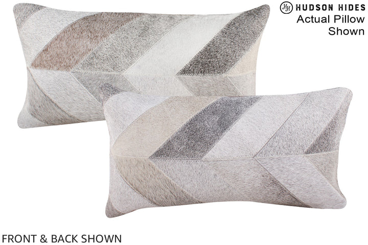 Patchwork 12"x22" Brazilian Cowhide Pillow #A16245 by Hudson Hides