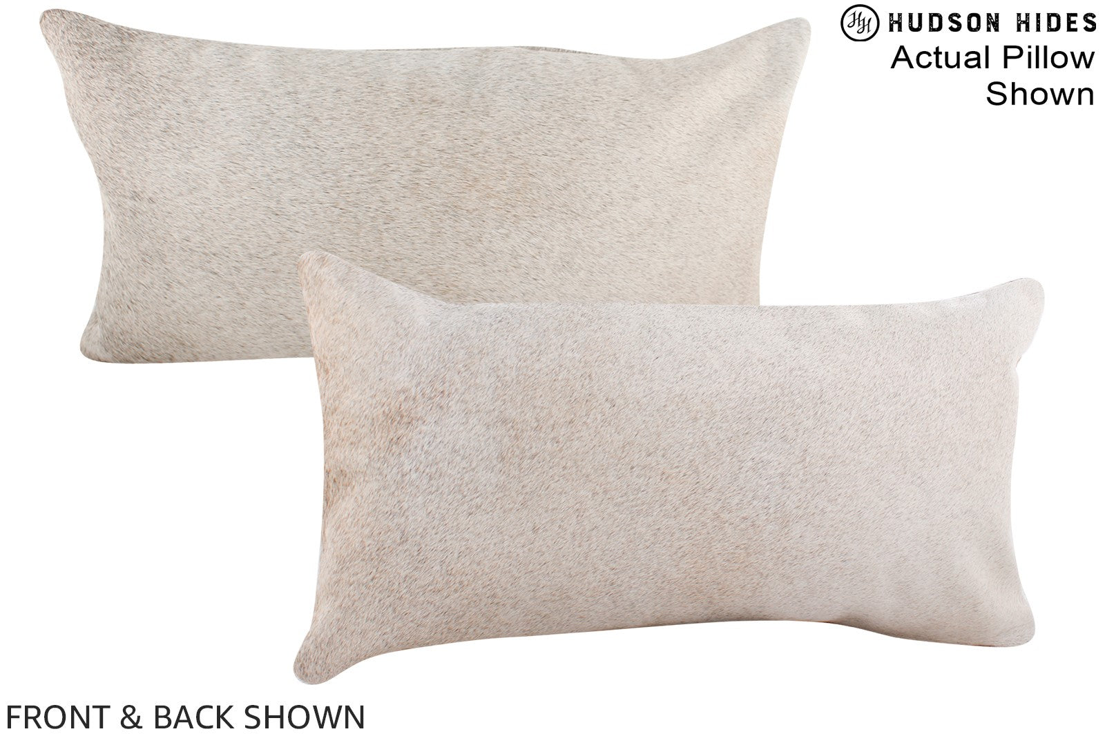 Grey with Beige Cowhide Pillow #A16246