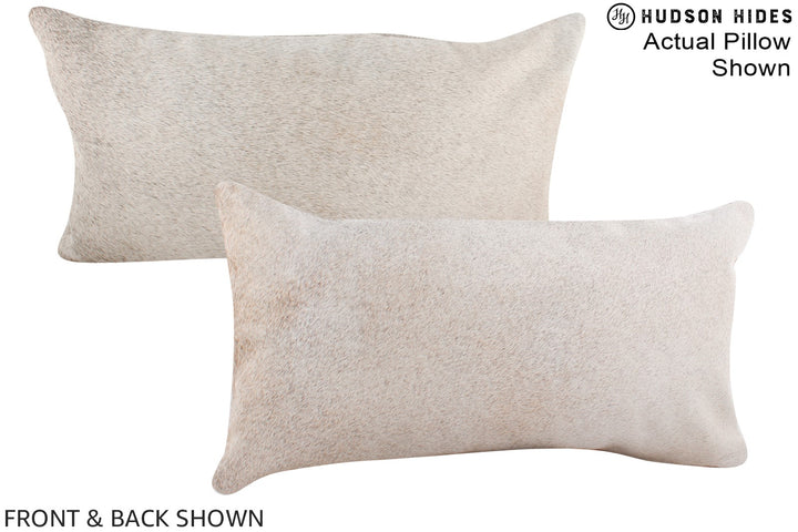 Grey with Beige 12"x22" Brazilian Cowhide Pillow #A16246 by Hudson Hides