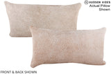 Grey with Beige 12"x22" Brazilian Cowhide Pillow #A16247 by Hudson Hides