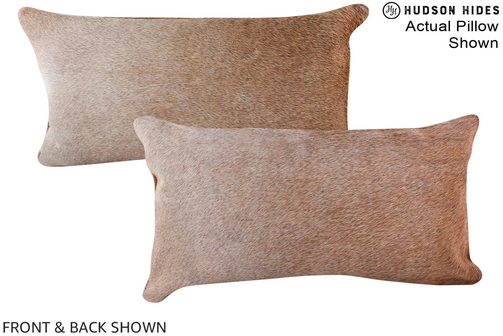 Grey with Beige Cowhide Pillow #A16257