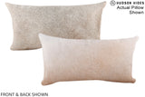 Grey with Beige 12"x22" Brazilian Cowhide Pillow #A16258 by Hudson Hides