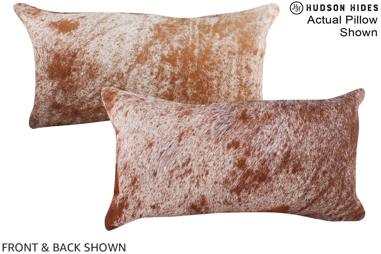 Salt and Pepper Brown Cowhide Pillow #A16260