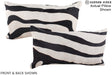 Zebra 12"x22" Brazilian Cowhide Pillow #A16262 by Hudson Hides