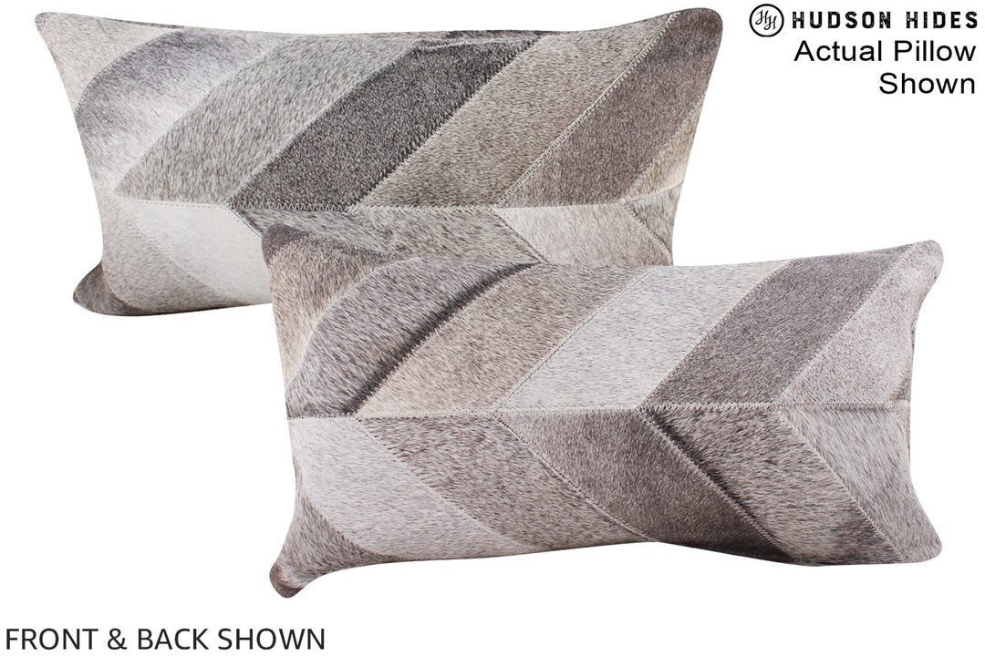 Patchwork 12"x22" Brazilian Cowhide Pillow #A16265 by Hudson Hides