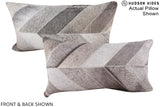 Patchwork 12"x22" Brazilian Cowhide Pillow #A16265 by Hudson Hides