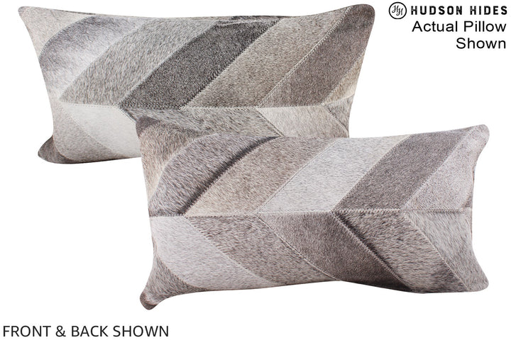 Patchwork 12"x22" Brazilian Cowhide Pillow #A16265 by Hudson Hides