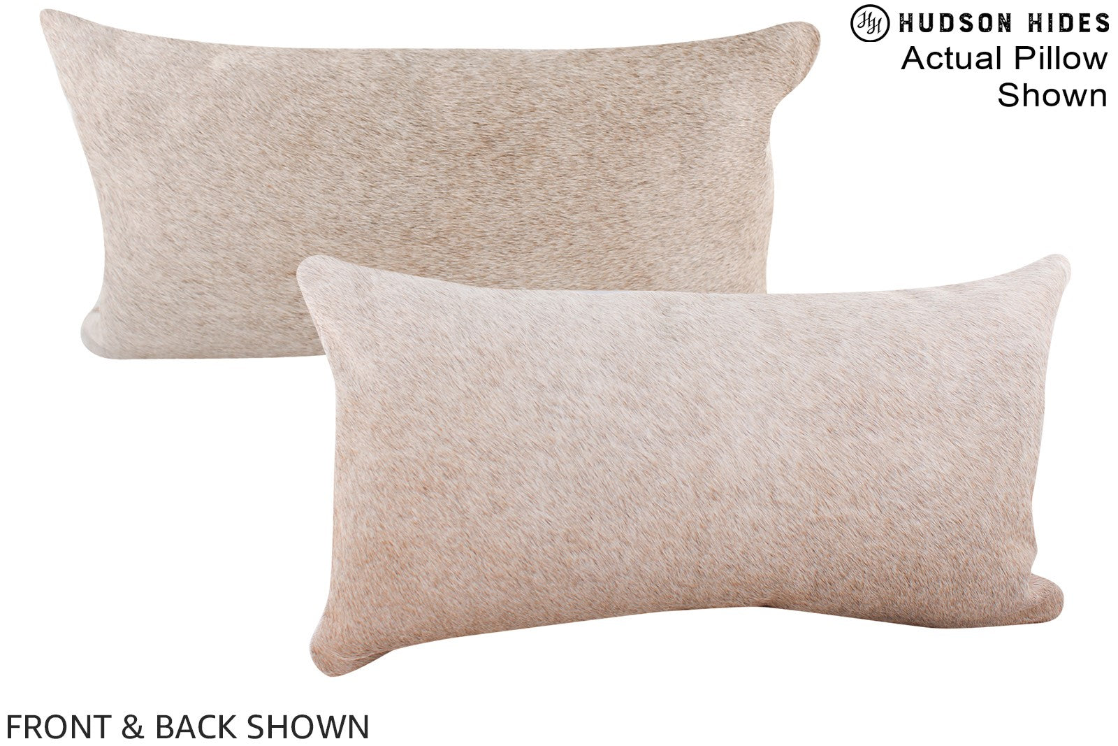 Grey with Beige Cowhide Pillow #A16266