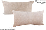 Grey with Beige 12"x22" Brazilian Cowhide Pillow #A16266 by Hudson Hides