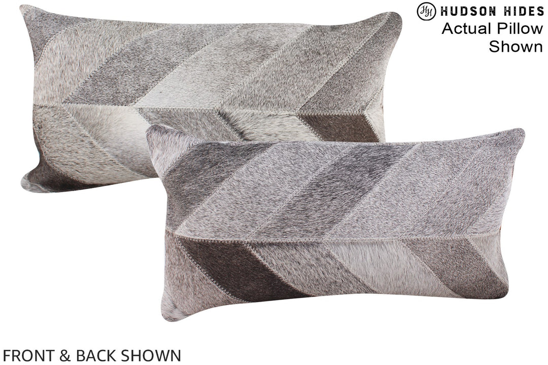Patchwork 12"x22" Brazilian Cowhide Pillow #A16267 by Hudson Hides