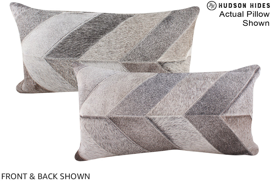Patchwork 12"x22" Brazilian Cowhide Pillow #A16268 by Hudson Hides