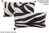 Zebra 12"x22" Brazilian Cowhide Pillow #A16271 by Hudson Hides