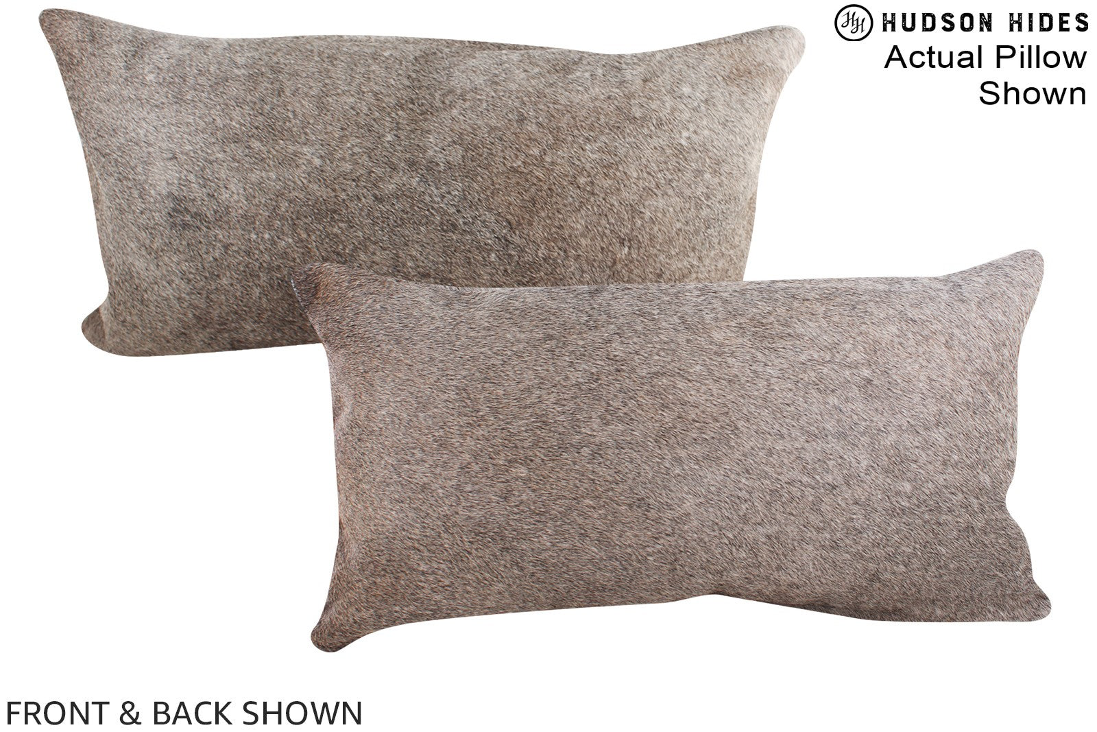 Grey with Beige Cowhide Pillow #A16283