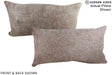 Grey with Beige 12"x22" Brazilian Cowhide Pillow #A16283 by Hudson Hides