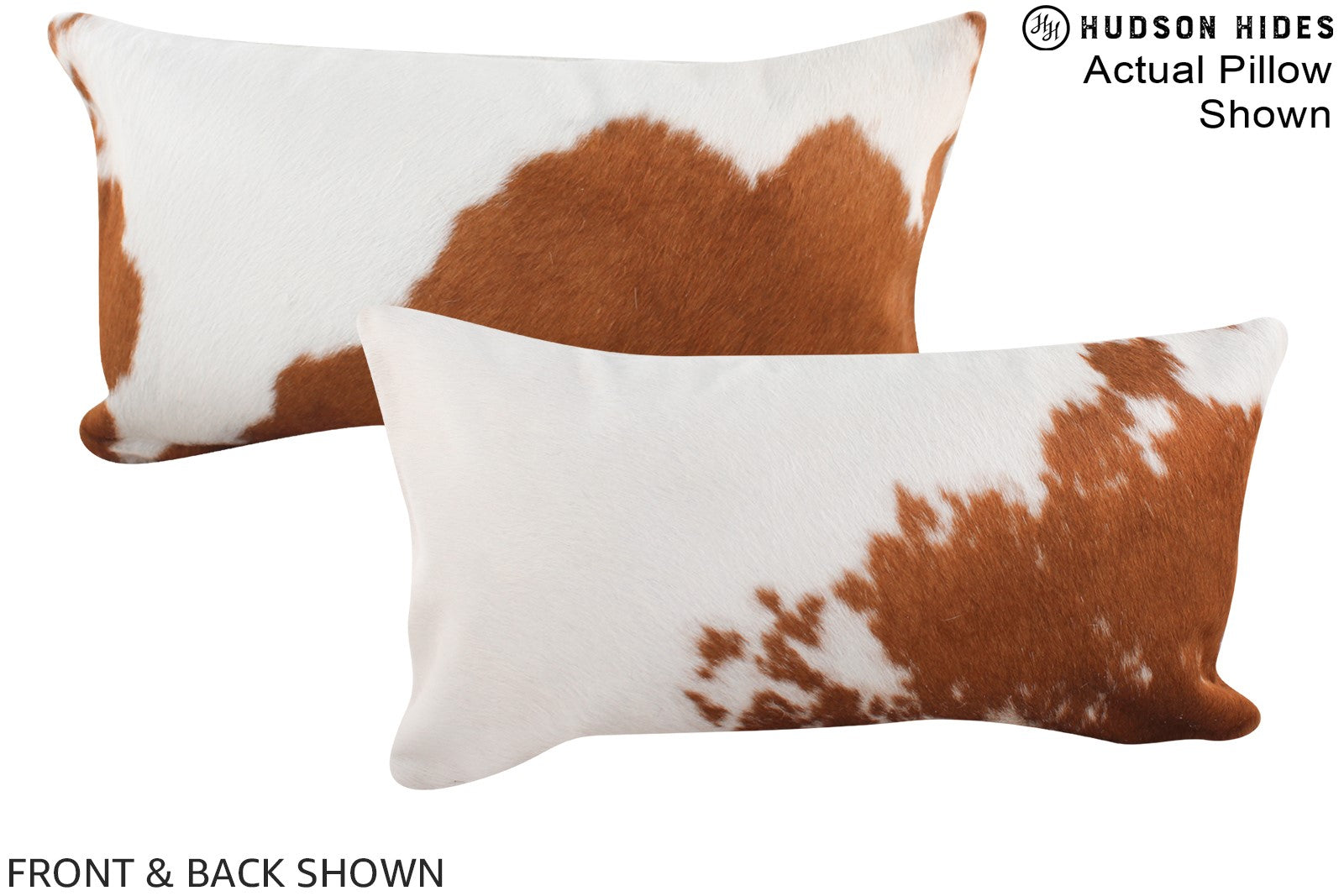 Brown and White Cowhide Pillow #A16287
