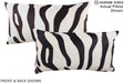 Zebra 12"x22" Brazilian Cowhide Pillow #A16289 by Hudson Hides