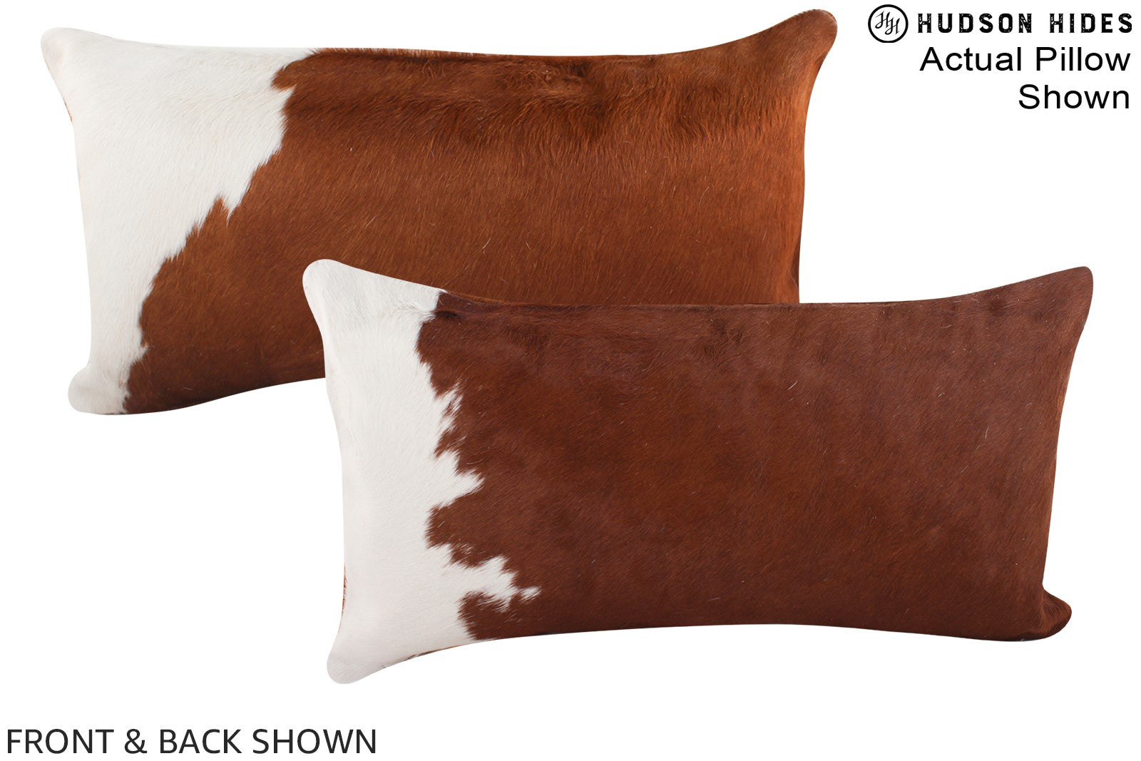 Brown and White Cowhide Pillow #A16300