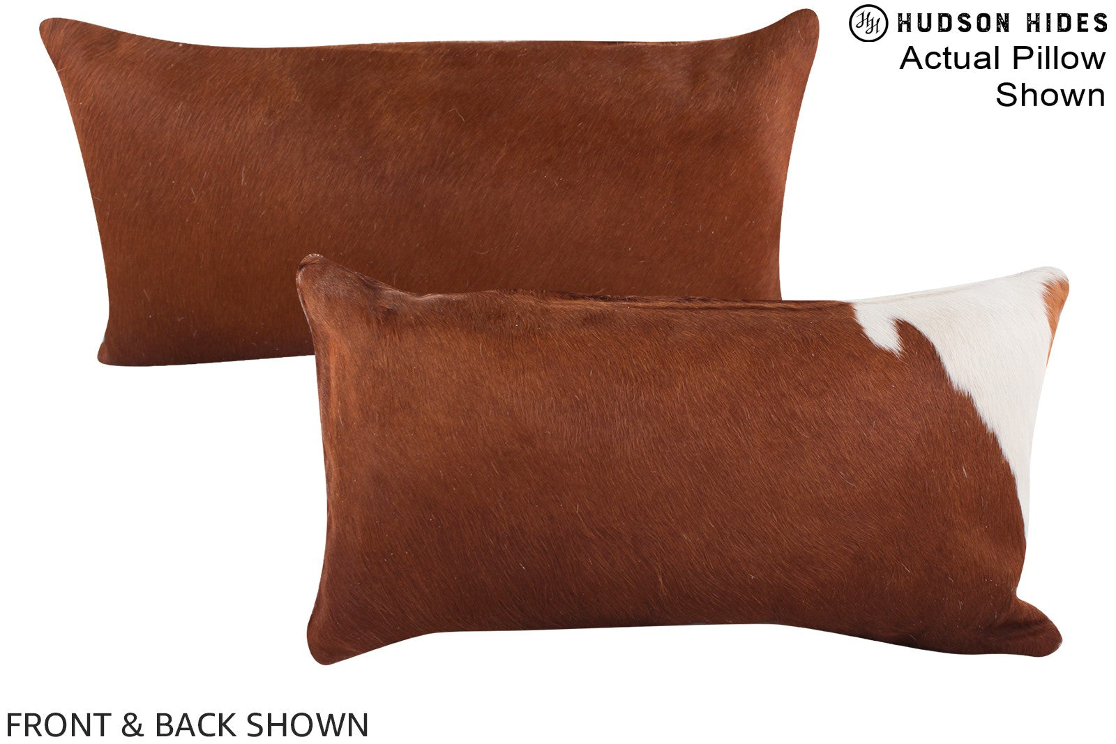 Brown and White Cowhide Pillow #A16301