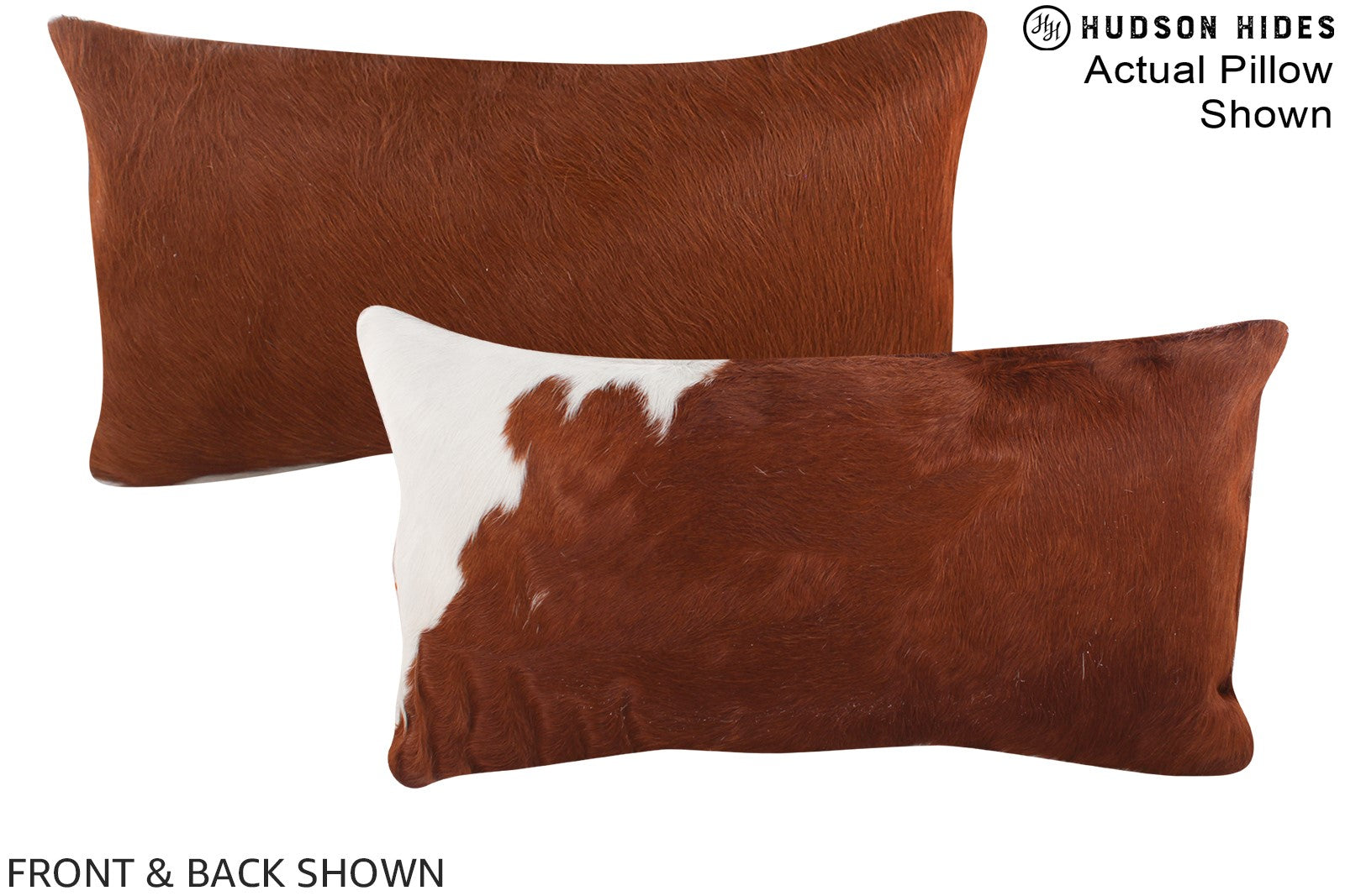 Brown and White Cowhide Pillow #A16308