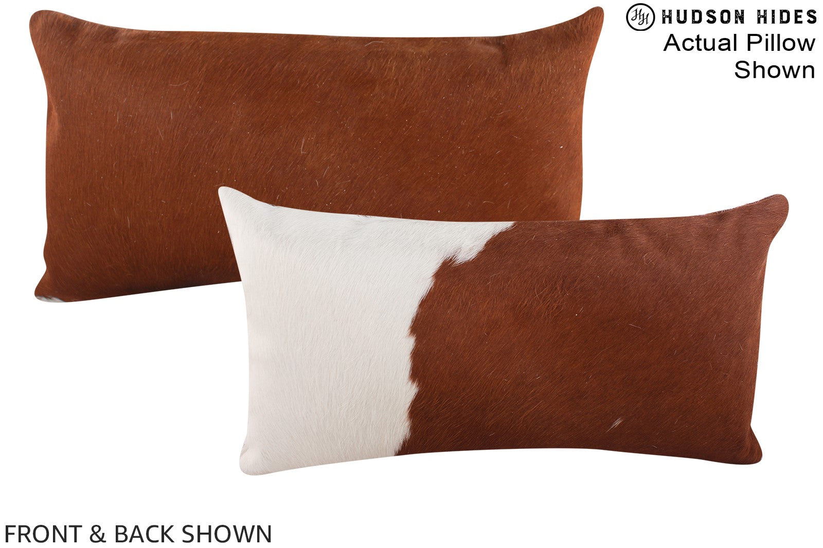 Brown and White Cowhide Pillow #A16309