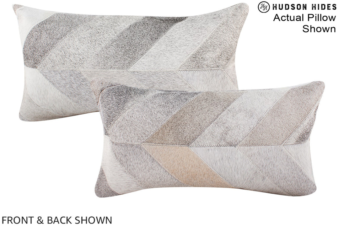 Patchwork 12"x22" Brazilian Cowhide Pillow #A16310 by Hudson Hides