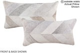Patchwork 12"x22" Brazilian Cowhide Pillow #A16320 by Hudson Hides