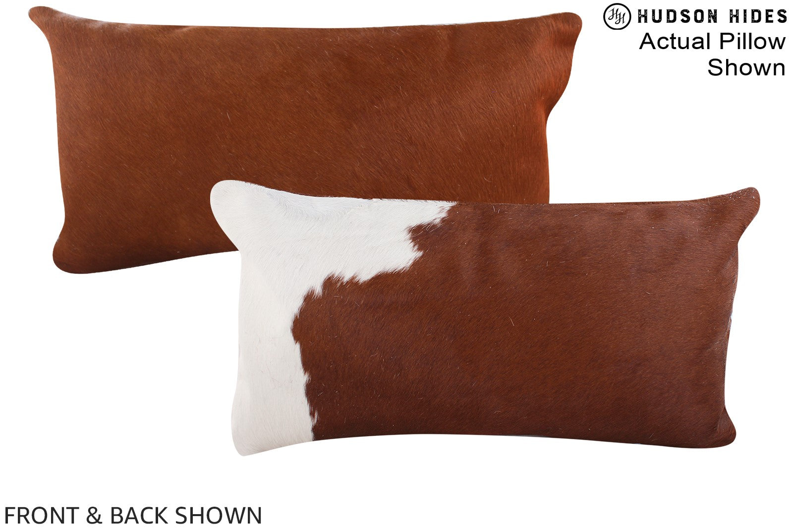 Brown and White Cowhide Pillow #A16321