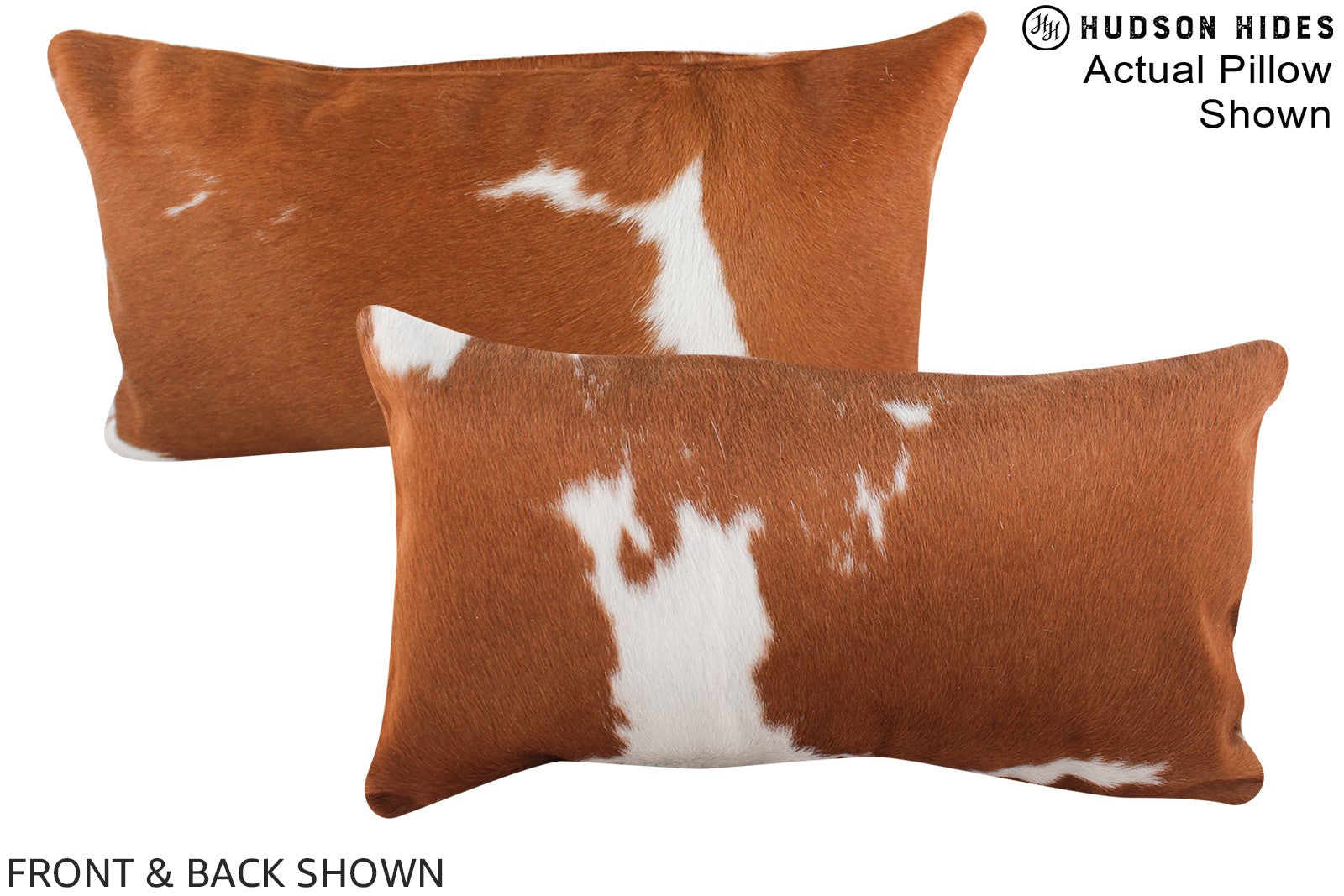 Brown and White Cowhide Pillow #A16323