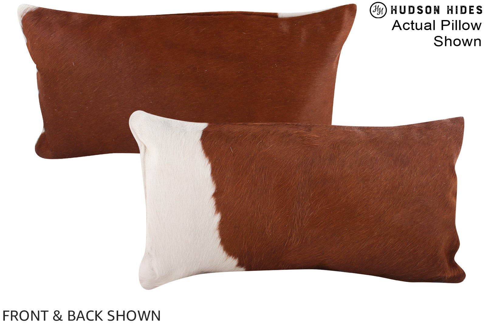 Brown and White Cowhide Pillow #A16328