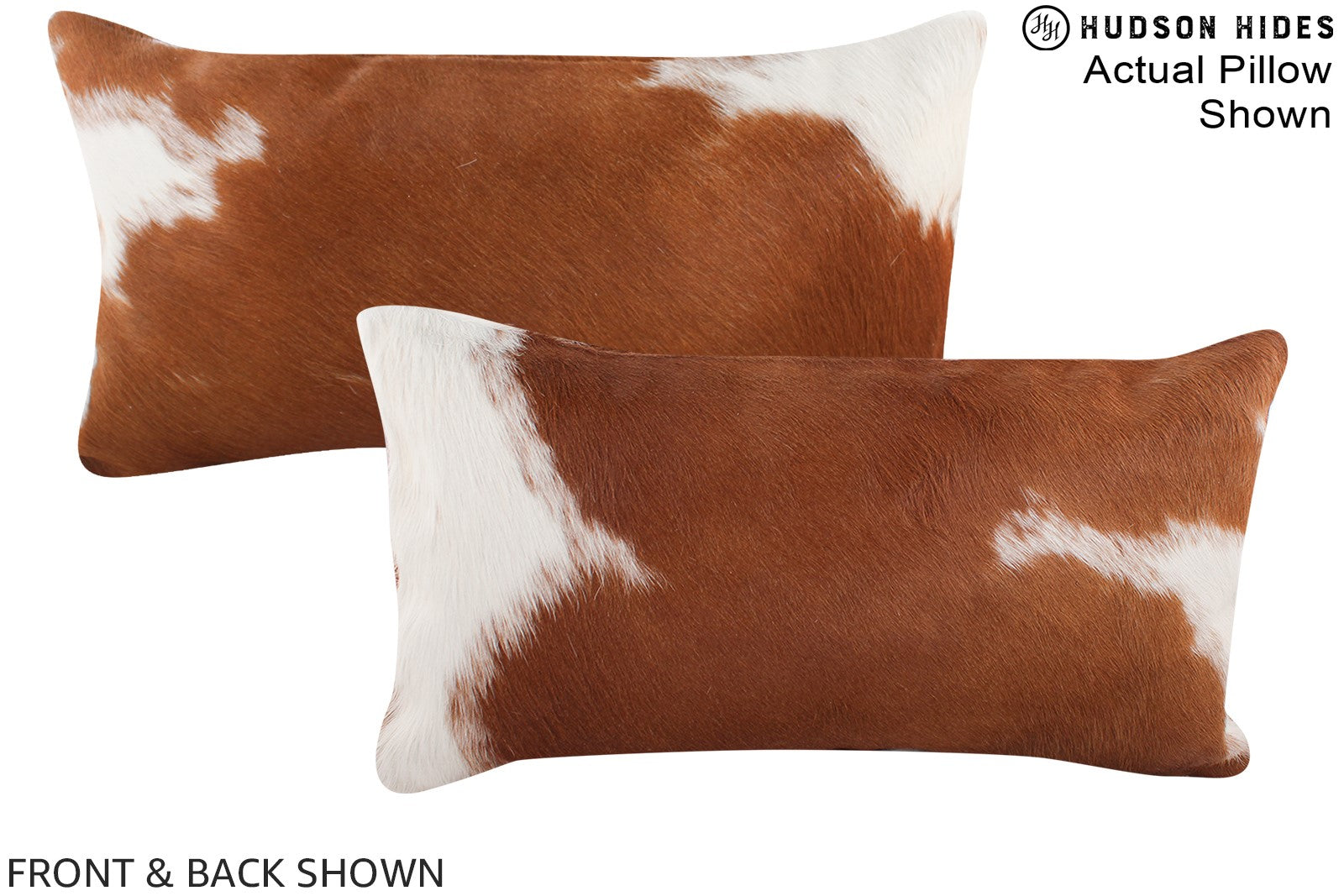 Brown and White Cowhide Pillow #A16330