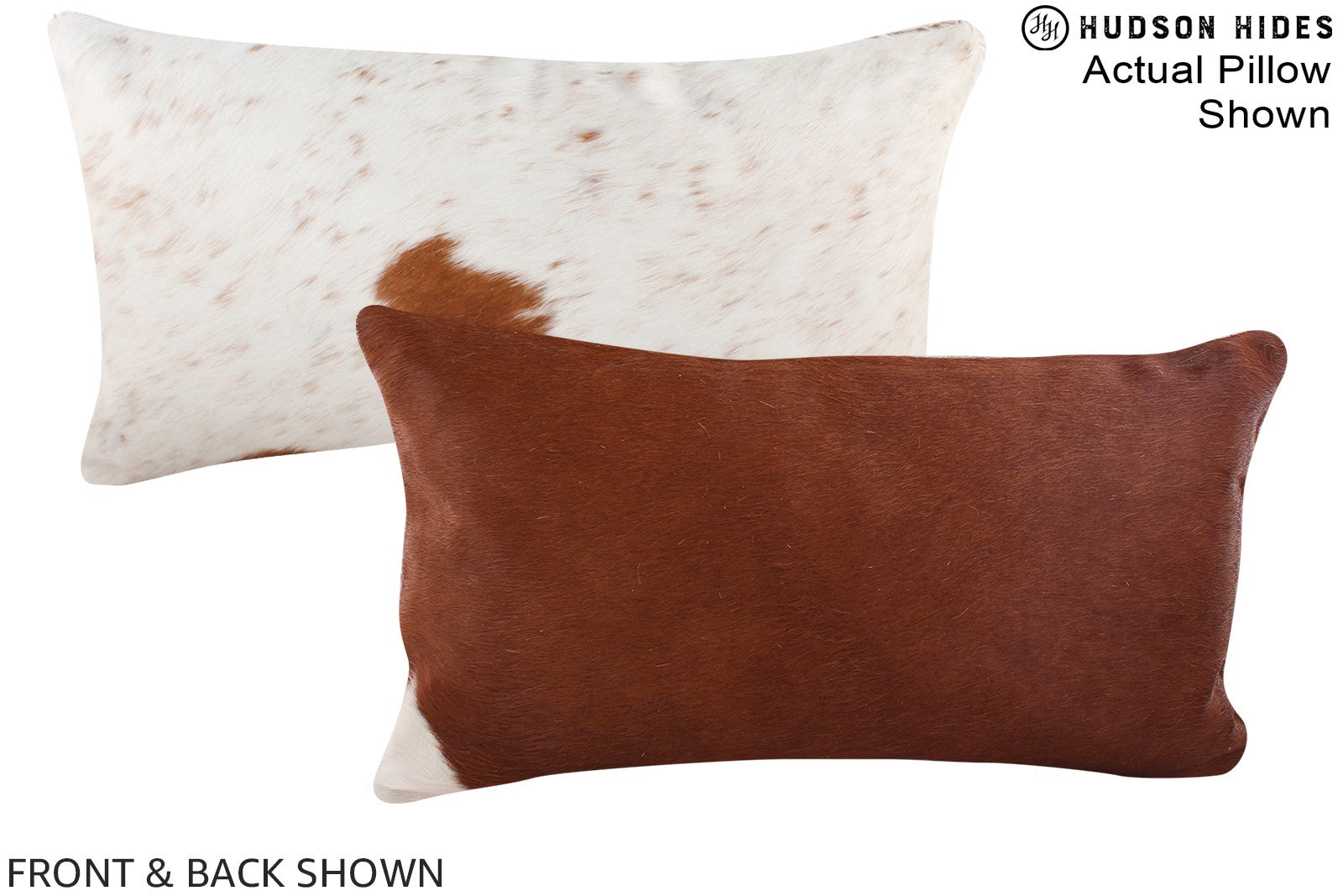 Brown and White Cowhide Pillow #A16331